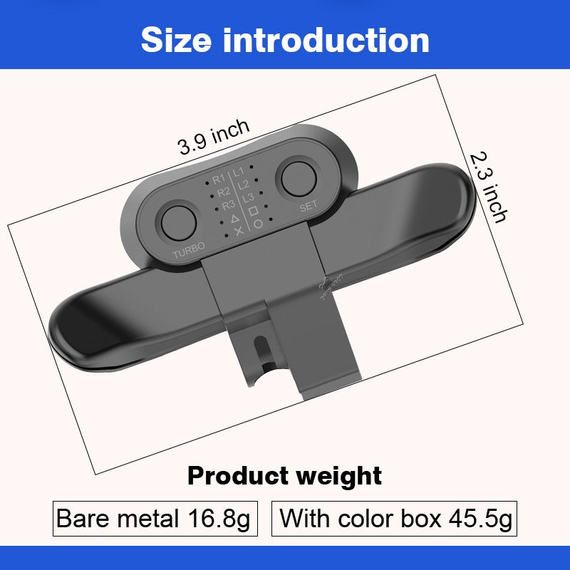 PS4 Controller Back Paddles with Turbo and Burst Fire