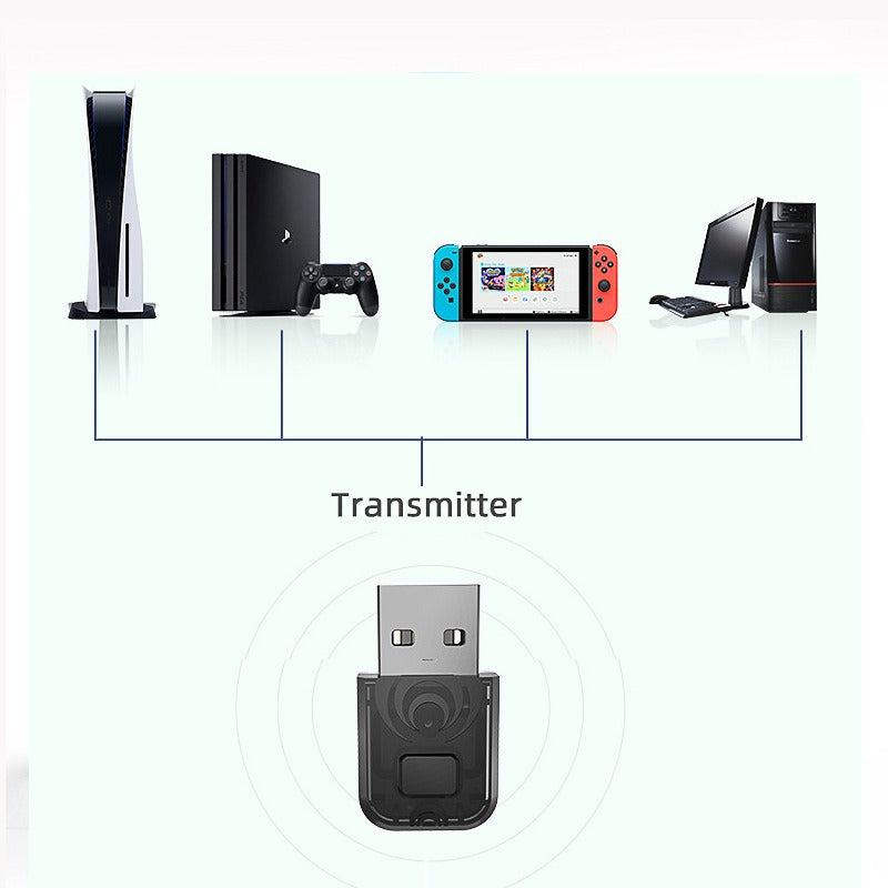Bluetooth Adapter for PS5, PC & Switch Headphones