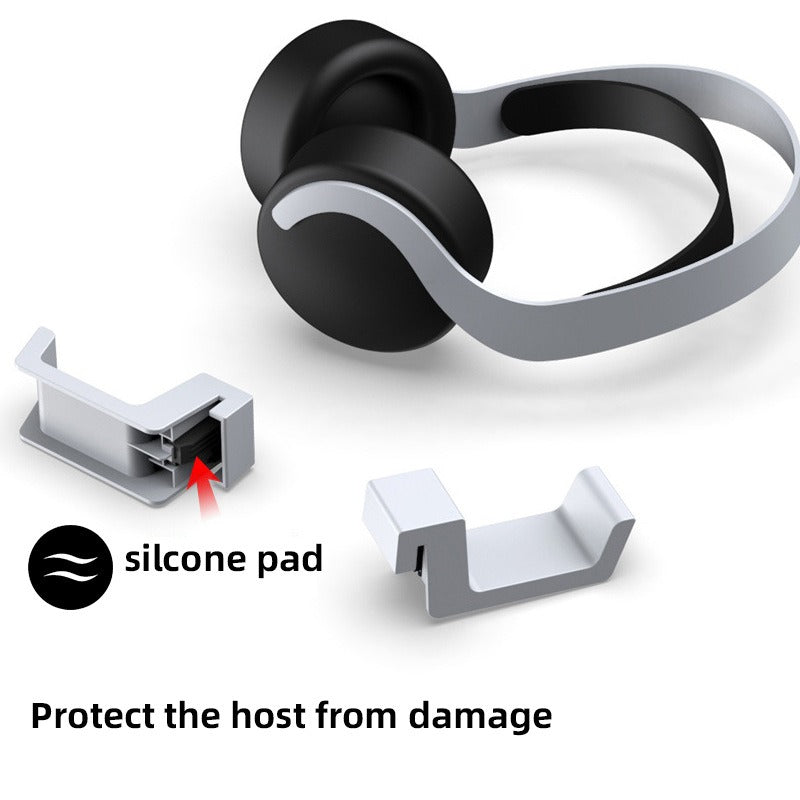 PS5 Headset Holder with Silicone Pad for Console Side