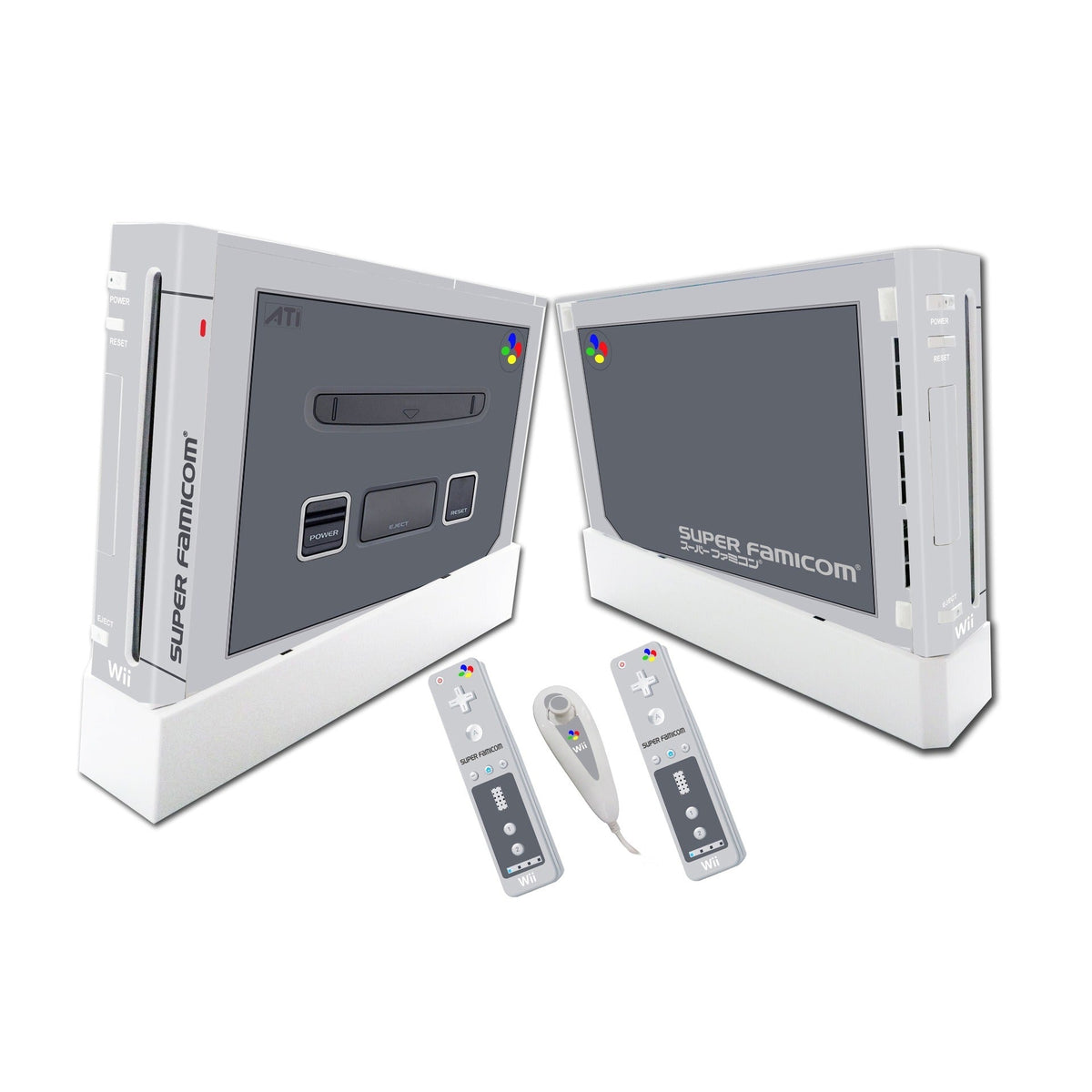 Wii Console Vinyl Skin Set with Full-Coverage Wraps