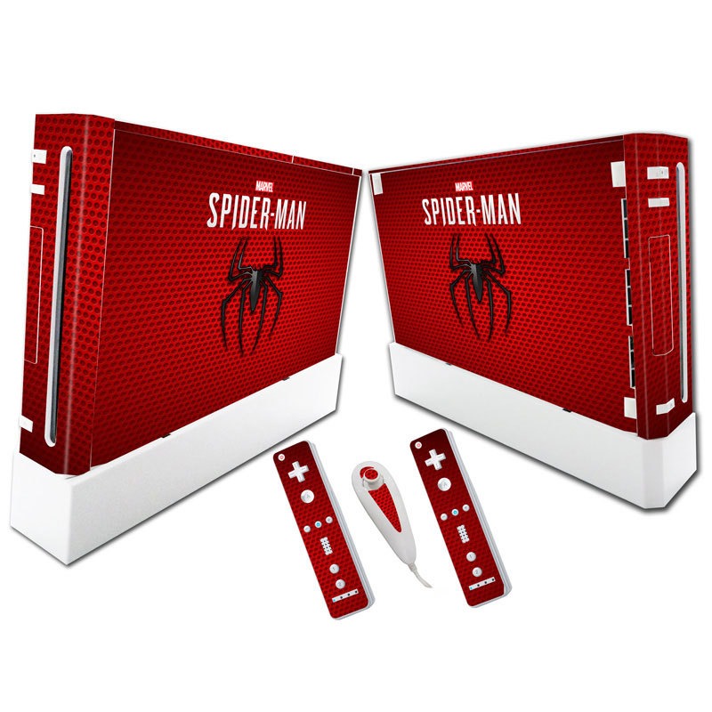 Wii Console Skin Stickers, Spider-Man & More Designs