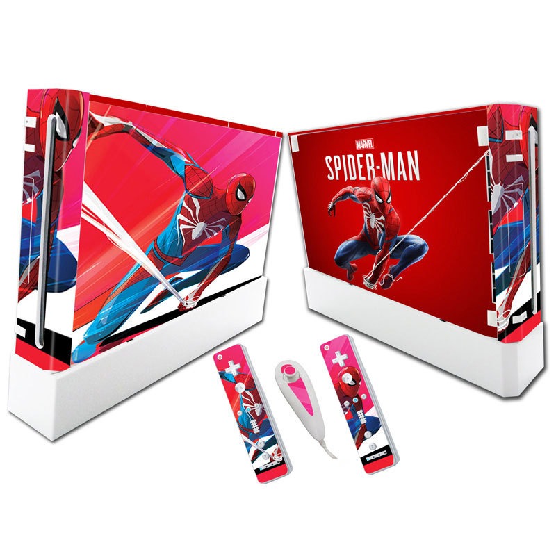 Wii Console Skin Stickers, Spider-Man & More Designs