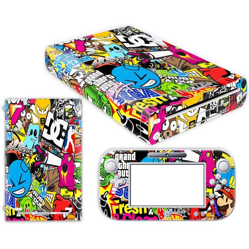 Wii U Anime Skin Sticker Set for Console and GamePad