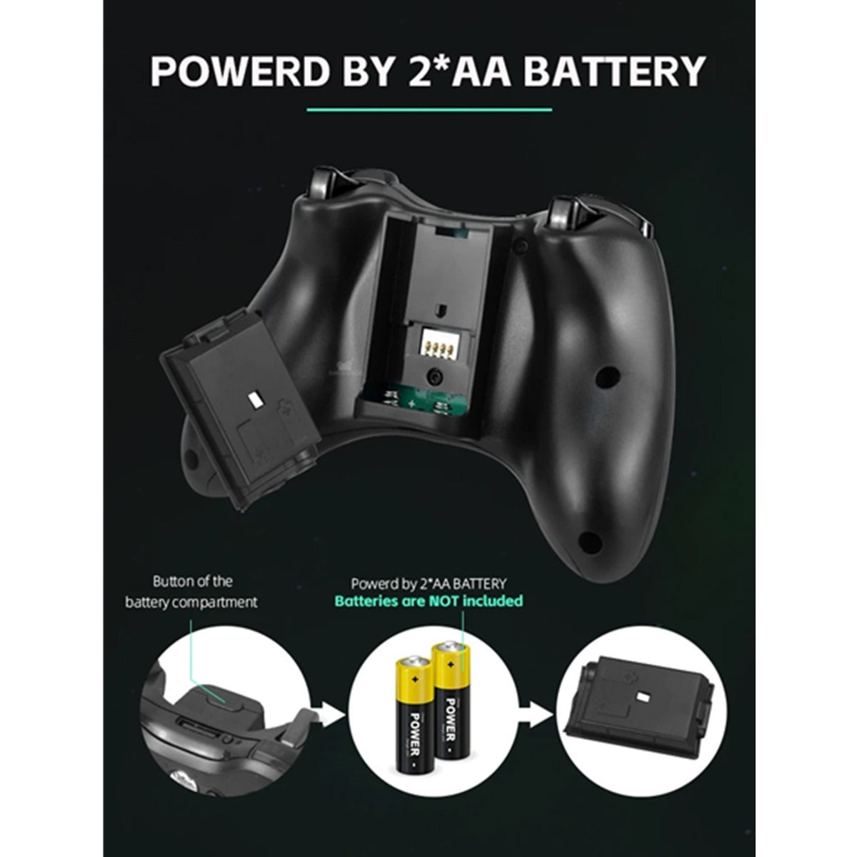 Wireless Xbox 360 Controller for PC with Dual Vibration