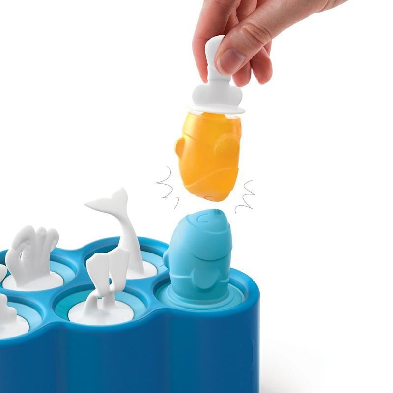 Fish Ice Pop Molds, 6-Cavity Silicone Popsicle Maker