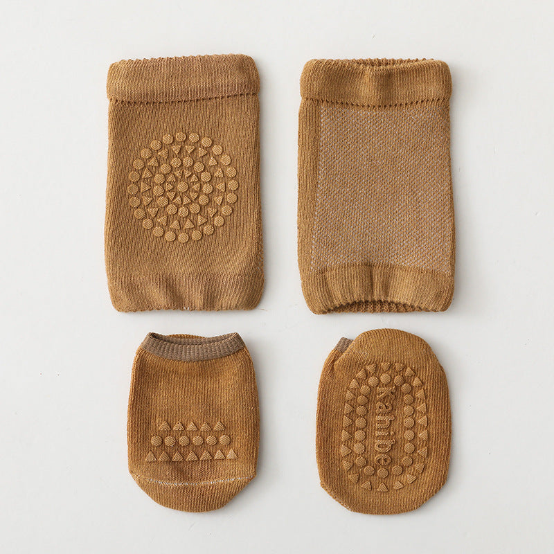 Baby Knee Pad Socks With Non-Slip Grip for Crawling
