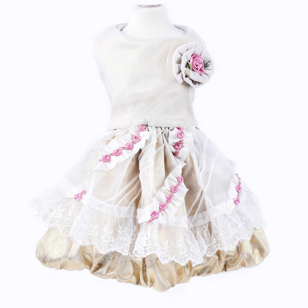 Small Dog Princess Dress for Weddings & Special Photos