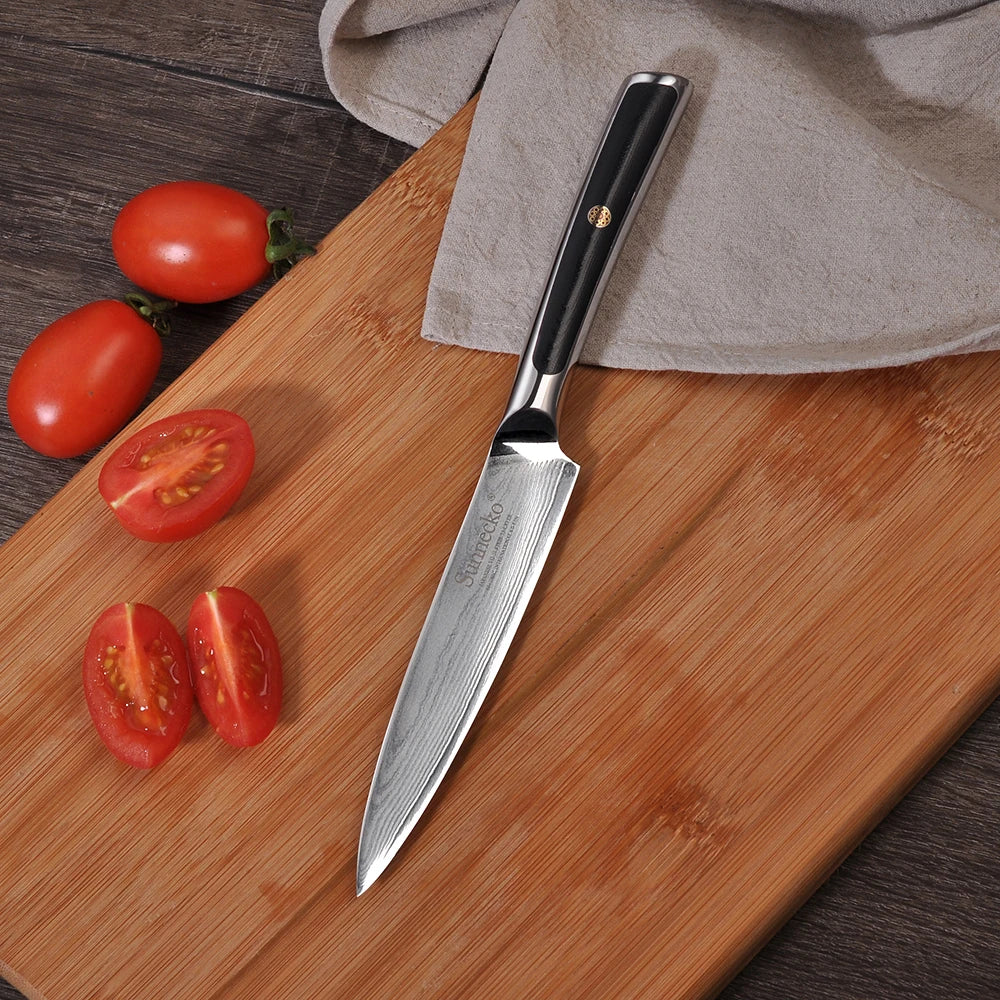 4-Piece Damascus Steel Kitchen Knife Set, VG10 Core