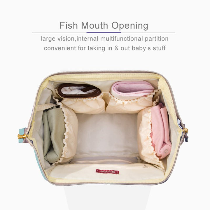 Large Diaper Backpack With Organized Baby Gear Storage