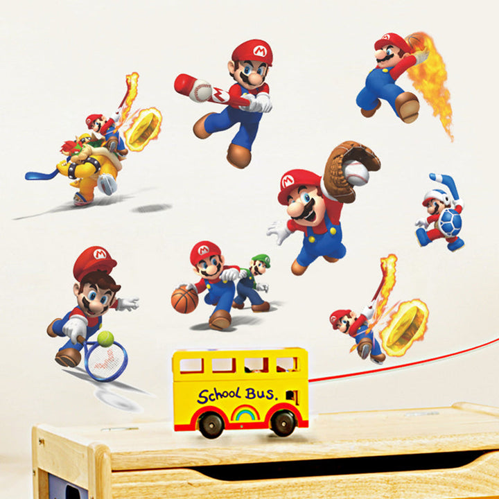 Super Mario Wall Stickers for Colorful Kids' Room Decor