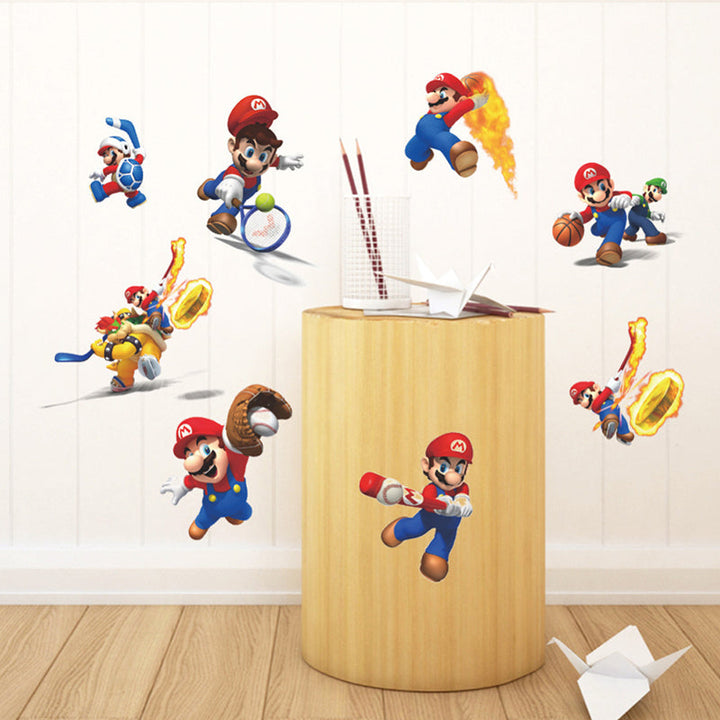 Super Mario Wall Stickers for Colorful Kids' Room Decor