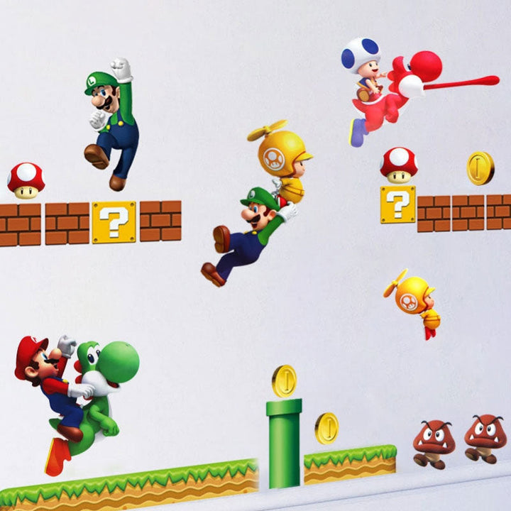 Super Mario Wall Stickers for Colorful Kids' Rooms