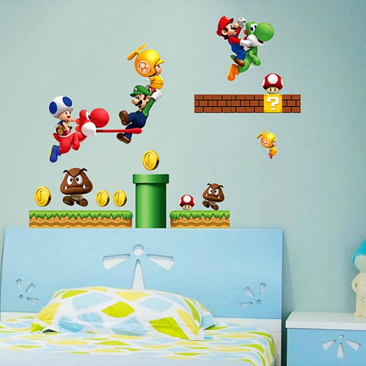 Super Mario Wall Stickers for Colorful Kids' Rooms