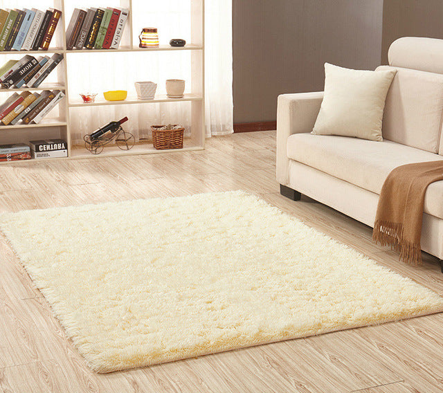 Silky Shag Area Rug for Cozy Modern Bedroom Decor