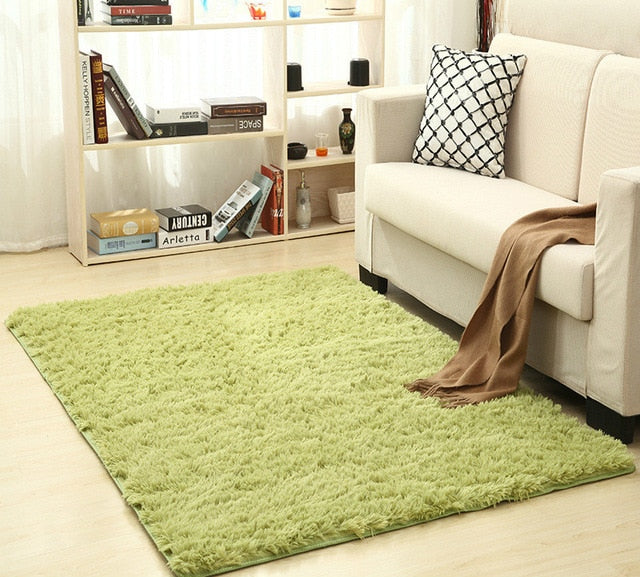 Silky Shag Area Rug for Cozy Modern Bedroom Decor