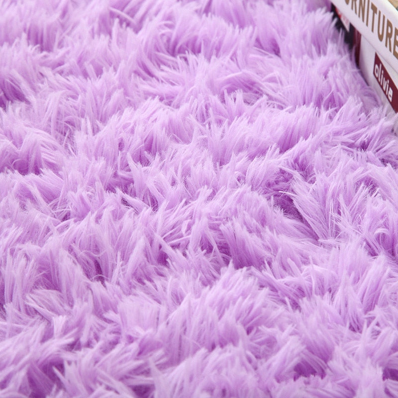 Silky Shag Area Rug for Cozy Modern Bedroom Decor
