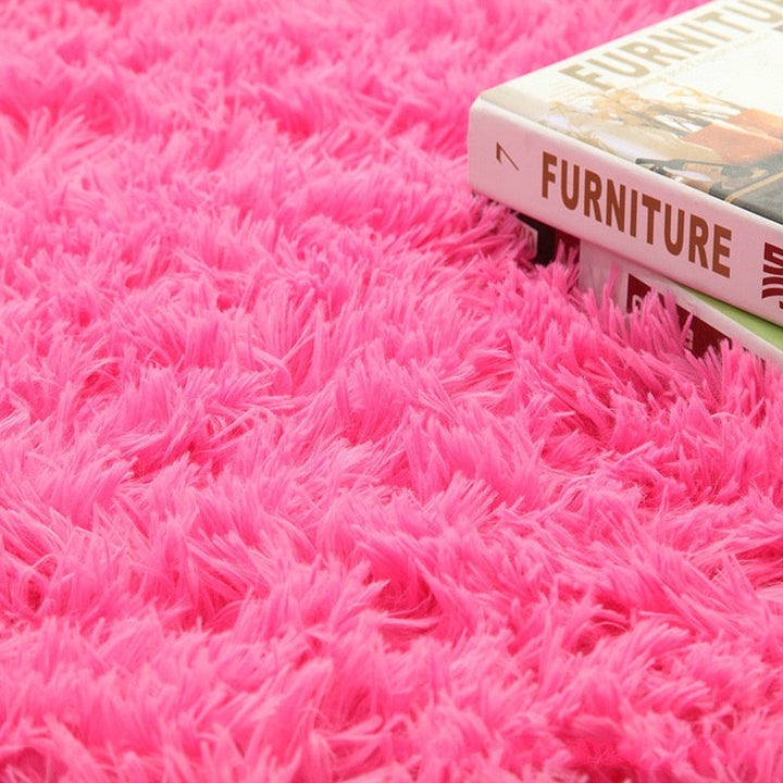 Silky Shag Area Rug for Cozy Modern Bedroom Decor