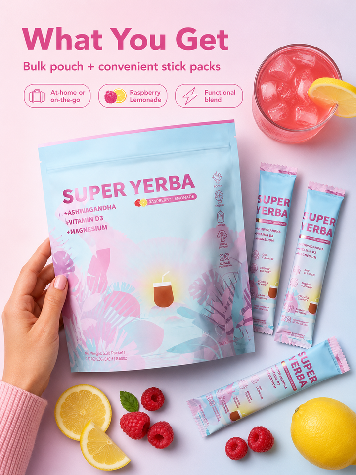 SUPERYERBA Probiotic Instant Yerba Mate Electrolyte Powder