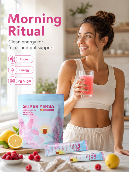 SUPERYERBA Probiotic Instant Yerba Mate Electrolyte Powder