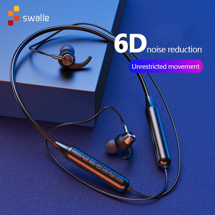 Bluetooth 5.0 Sport Neckband Earphones with Magnetic Buds