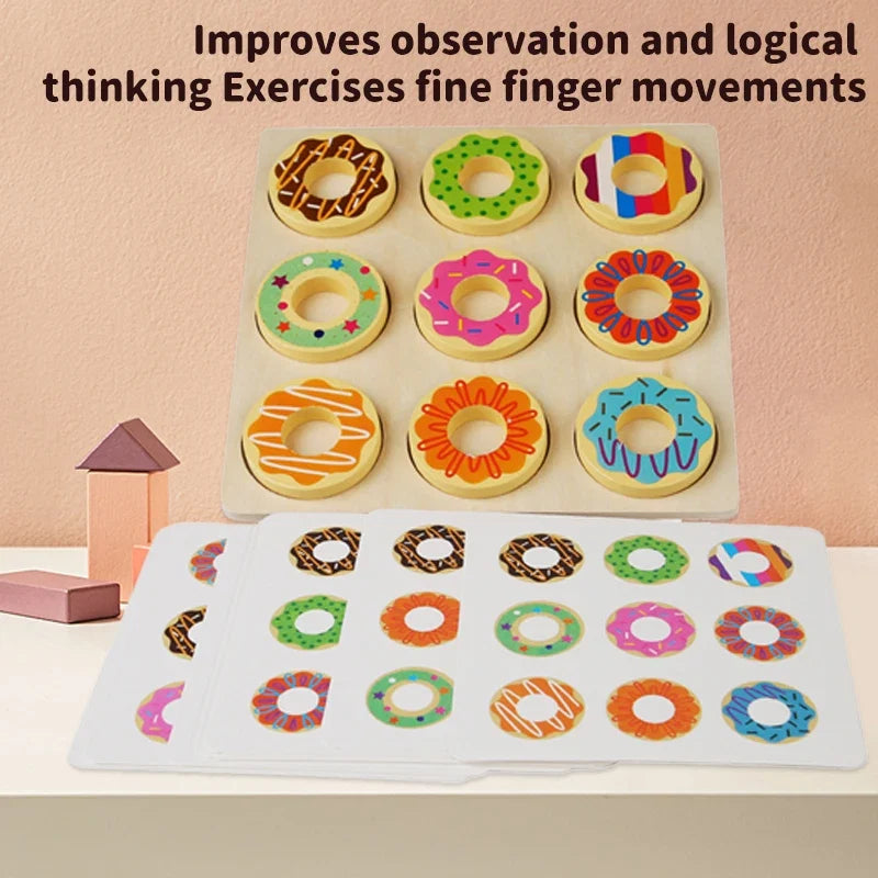 Wooden Matching Toy for Fine Motor Skills and Play
