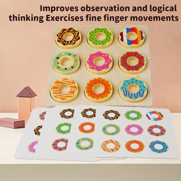 Wooden Matching Toy for Fine Motor Skills and Play