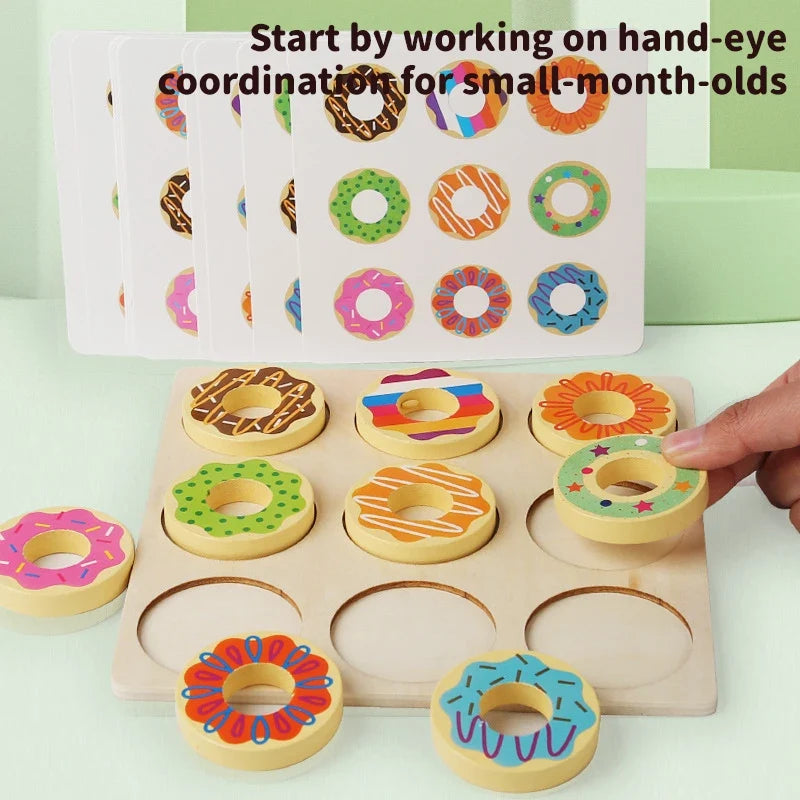 Wooden Matching Toy for Fine Motor Skills and Play