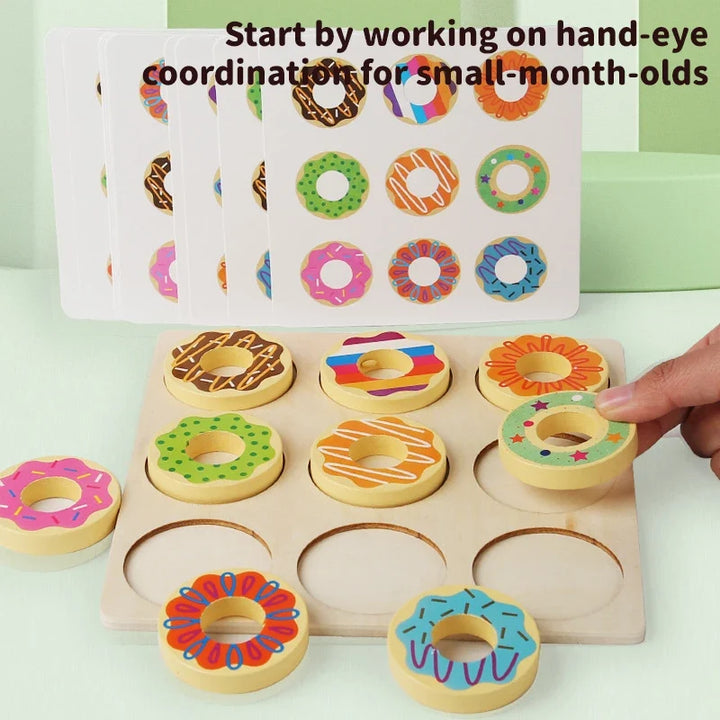 Wooden Matching Toy for Fine Motor Skills and Play