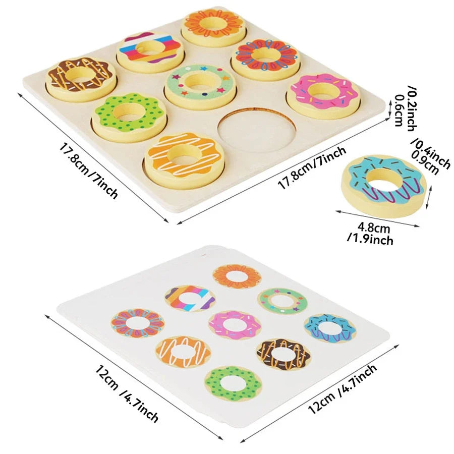 Wooden Matching Toy for Fine Motor Skills and Play