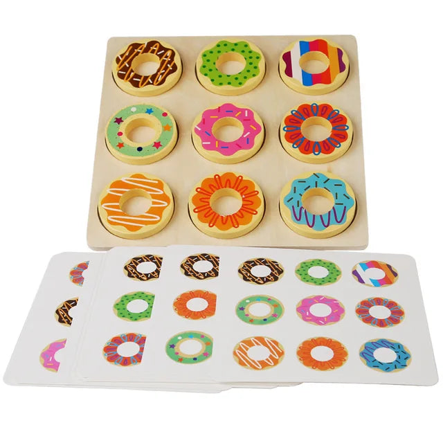 Wooden Matching Toy for Fine Motor Skills and Play