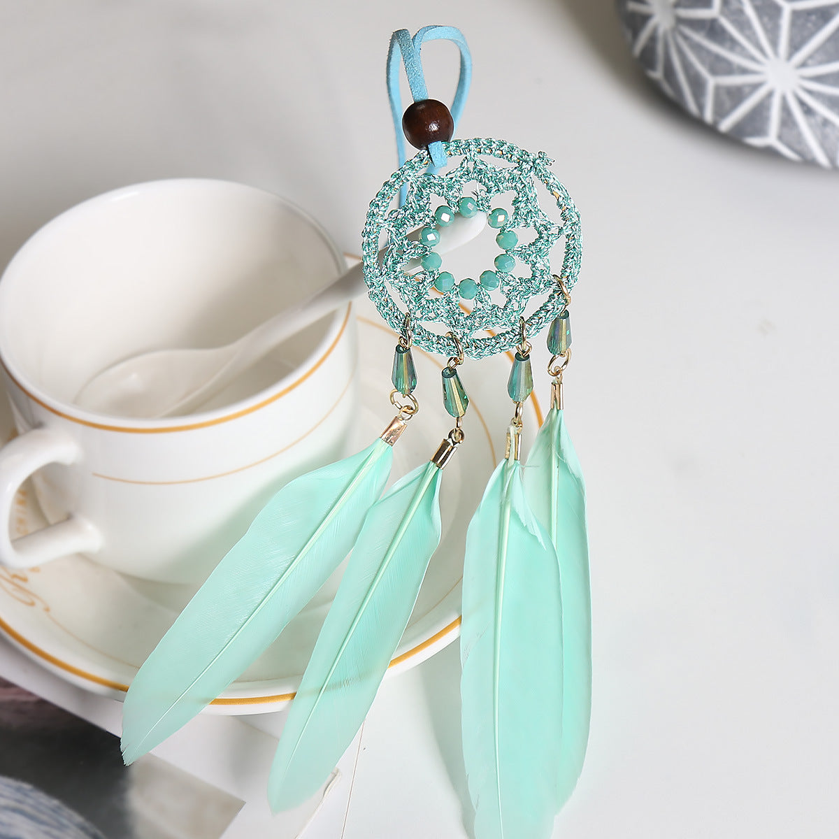 Dream Catcher Car Pendant – Colorful Boho Interior Charm