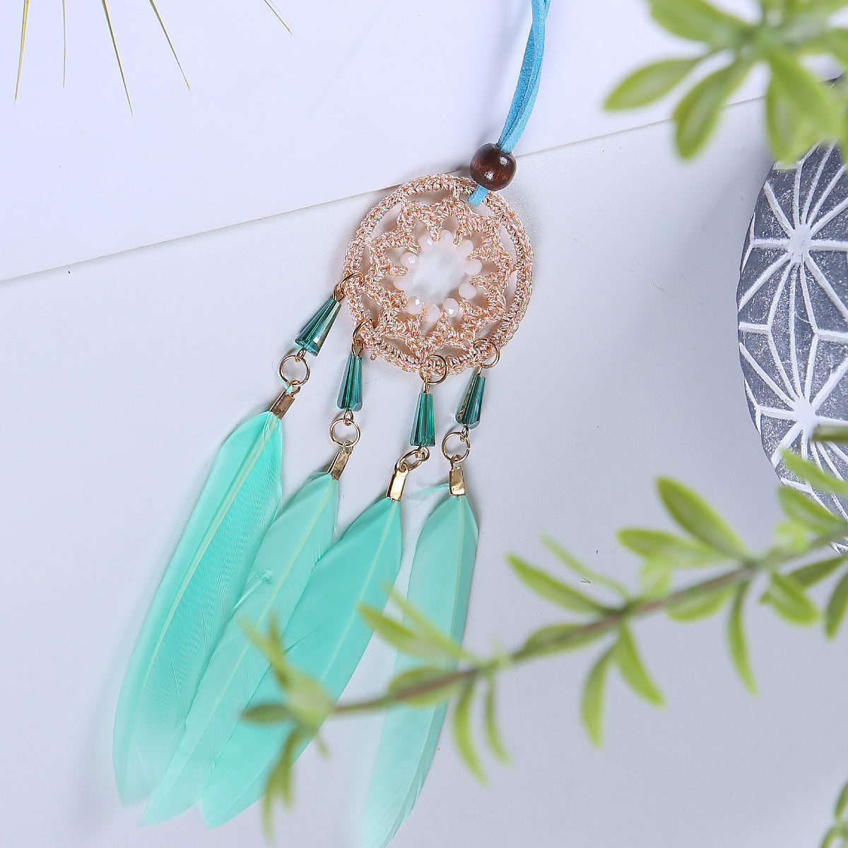 Dream Catcher Car Pendant – Colorful Boho Interior Charm