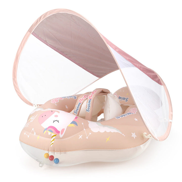 Baby Swimming Float with SPF 50+ Removable Sun Canopy