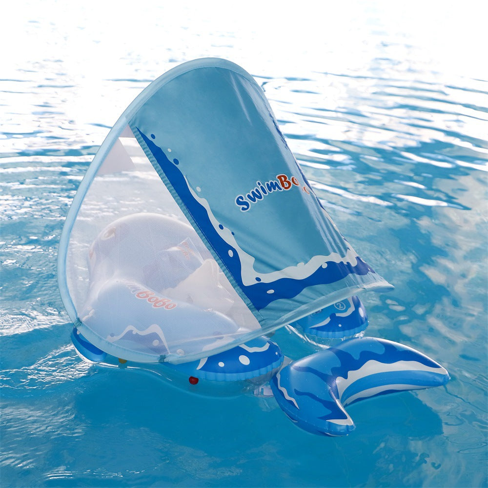 Baby Swimming Float with Removable SPF 50+ Sun Canopy