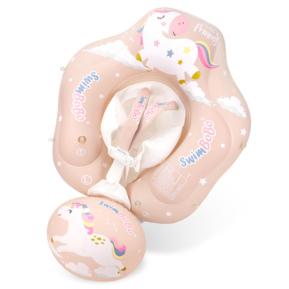Baby Swimming Float with SPF 50+ Removable Sun Canopy