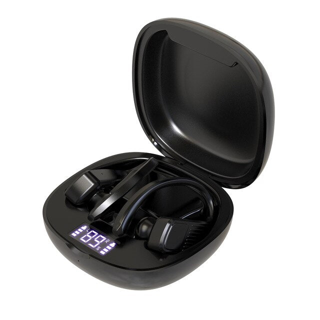 Sport Wireless Earbuds with LED Battery Display, IPX5
