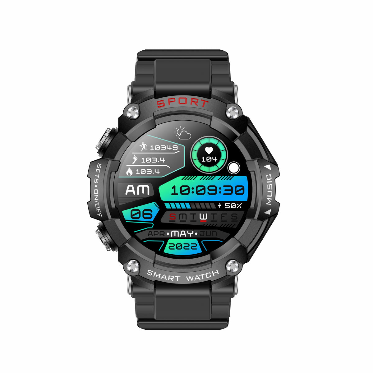 Smartwatch with Detachable TWS Earbuds for Workouts