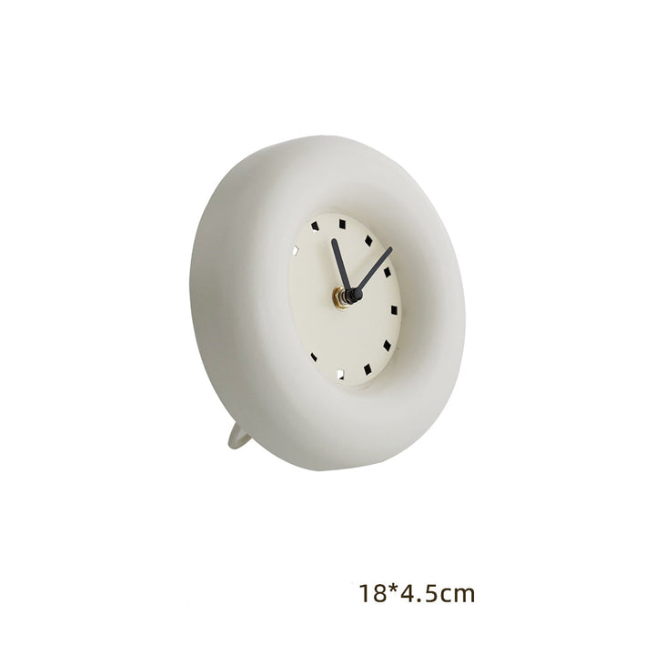 Donut Desk Clock Minimalist Decor for Bedside & Office
