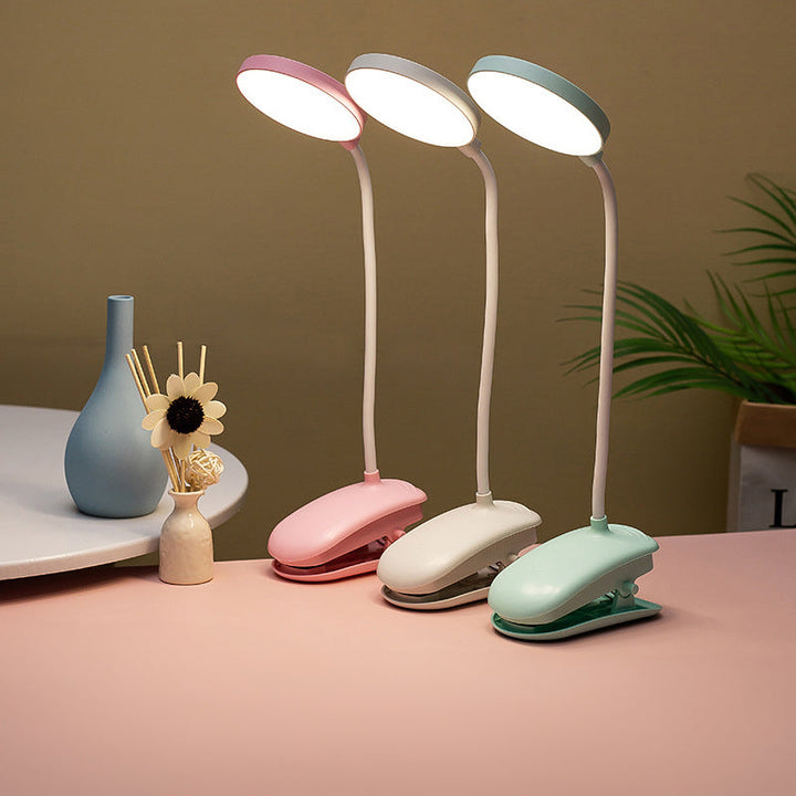 Rechargeable Clip Desk Lamp for Dorm Study