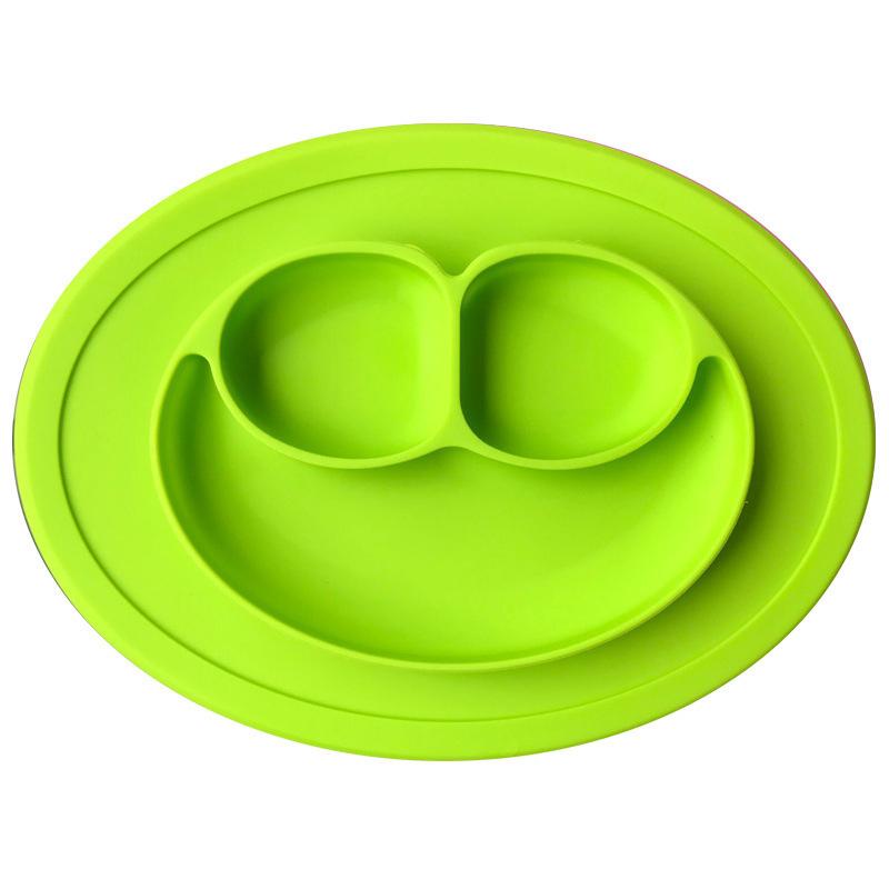 Non-Slip Silicone Toddler Plate and Placemat, Food-Grade