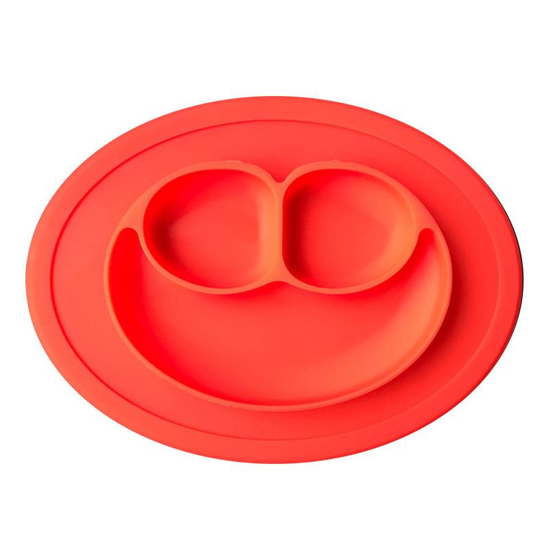 Non-Slip Silicone Toddler Plate and Placemat, Food-Grade