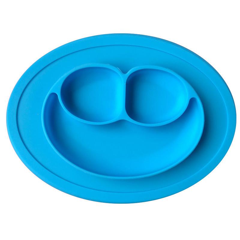 Non-Slip Silicone Toddler Plate and Placemat, Food-Grade