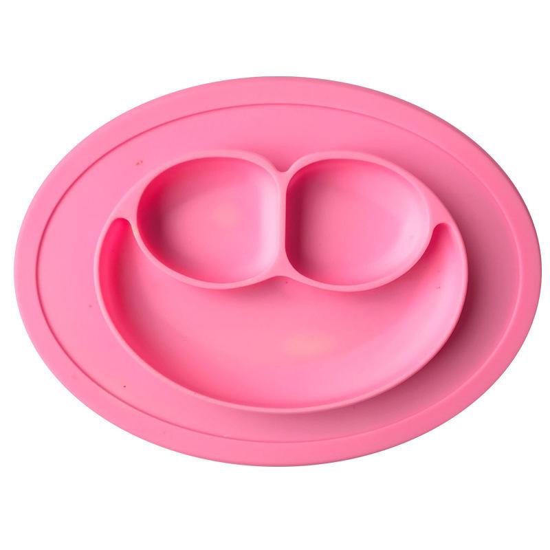 Non-Slip Silicone Toddler Plate and Placemat, Food-Grade