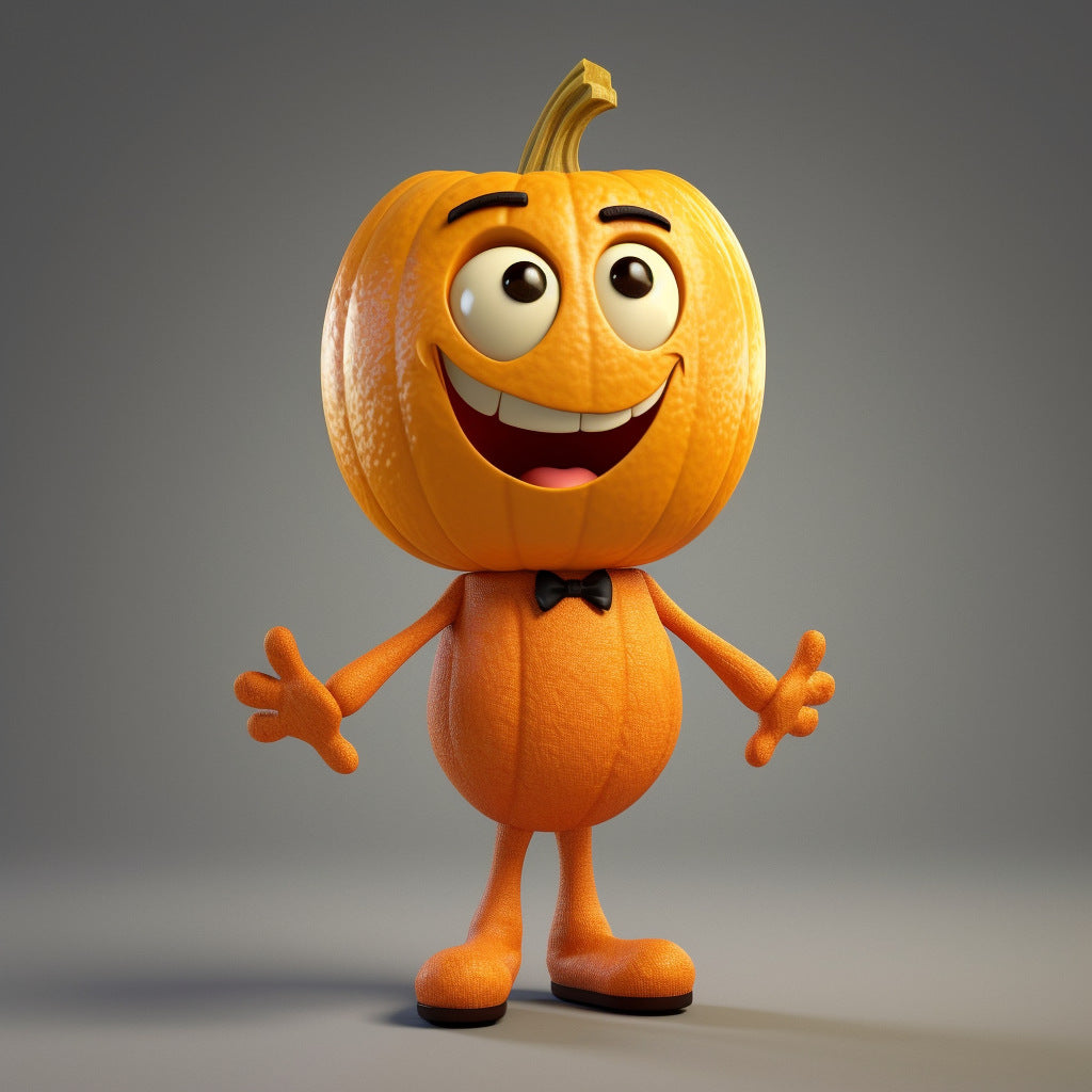 Tabletop Pumpkin Figurine for Playful Halloween Decor