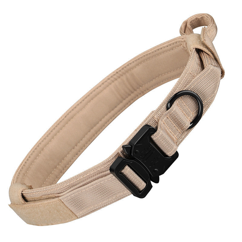 Tactical Dog Collar for Secure Outdoor Control & Comfort