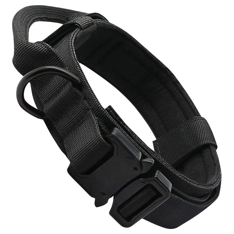 Tactical Dog Collar for Secure Outdoor Control & Comfort
