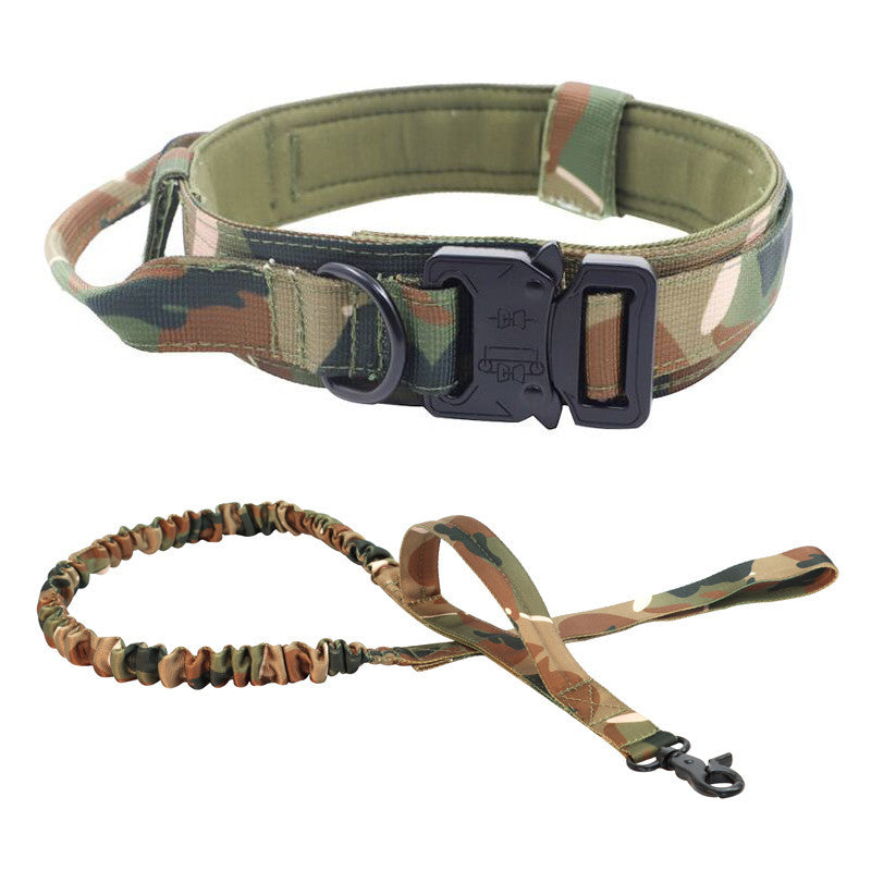 Tactical Dog Collar for Secure Outdoor Control & Comfort