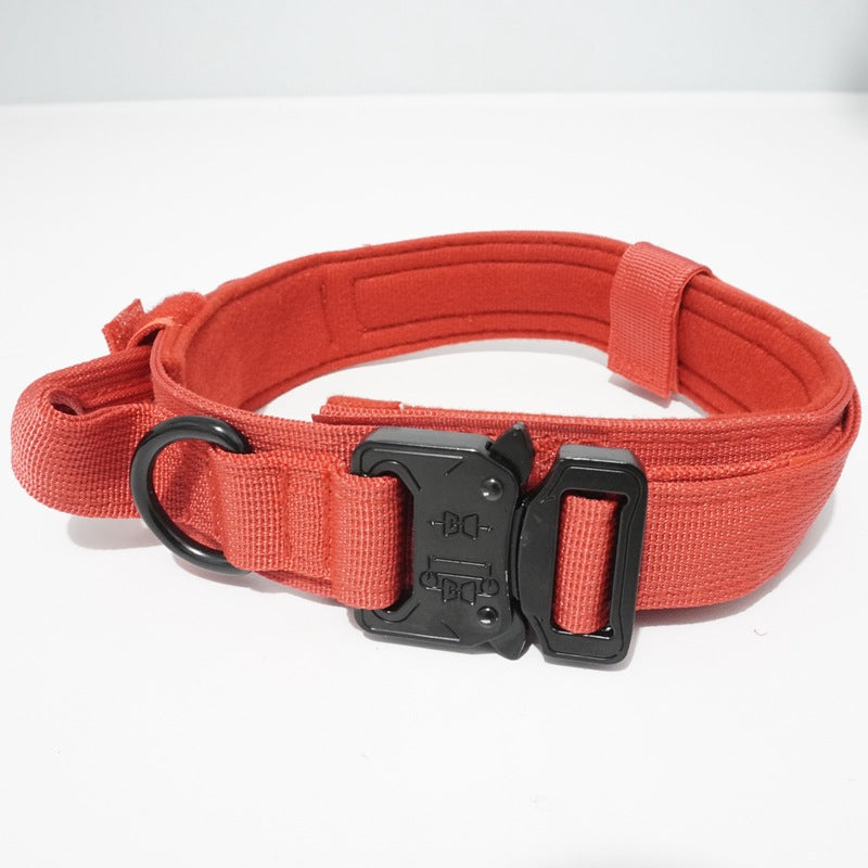 Tactical Dog Collar for Secure Outdoor Control & Comfort