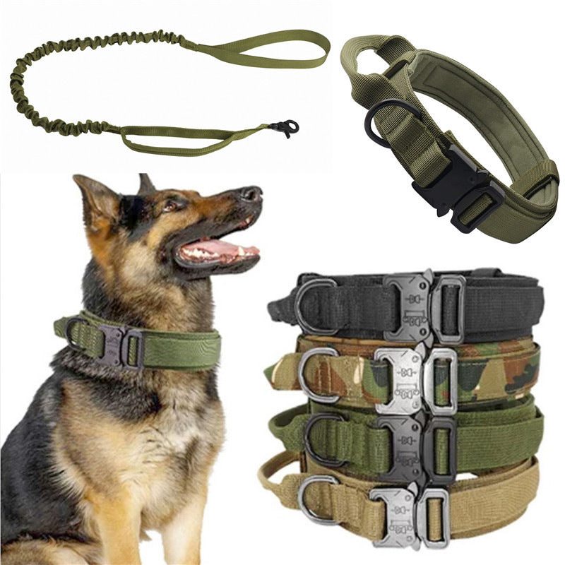 Tactical Dog Collar for Secure Outdoor Control & Comfort