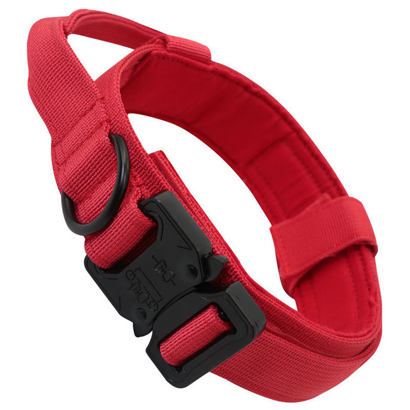Tactical Dog Collar & Leash Set With Shock-Absorbing Grip